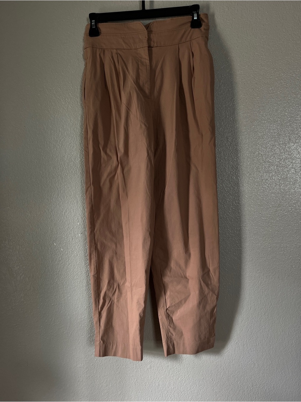 Express Women's Tan High-Waist Pleated Chinos